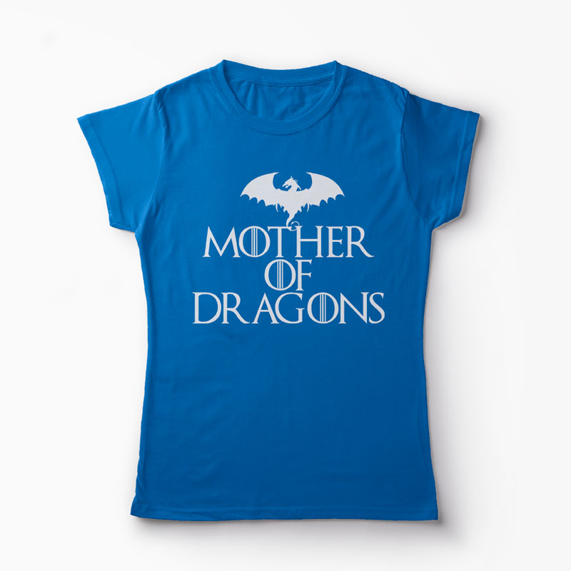 Tricou Mother of Dragons - Femei-Albastru Regal